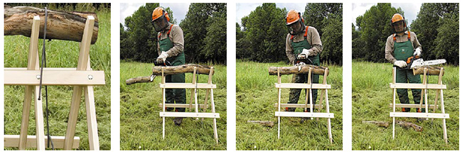 tagliare legna sul cavalletto