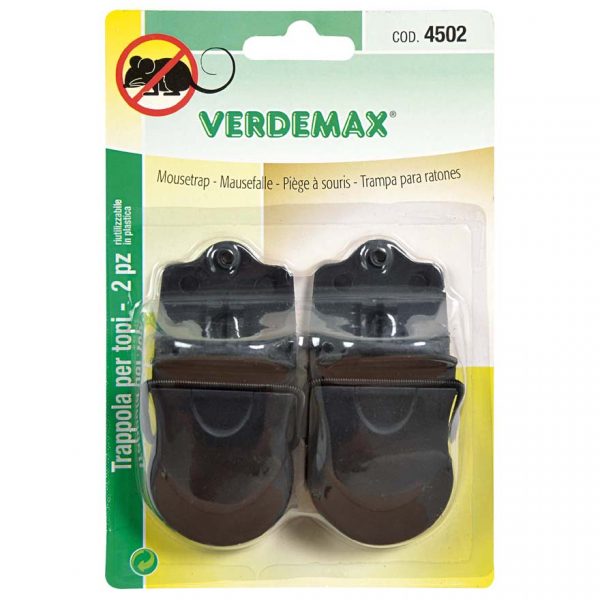 TRAPPOLE PER TOPI IN PLASTICA VERDEMAX-4933