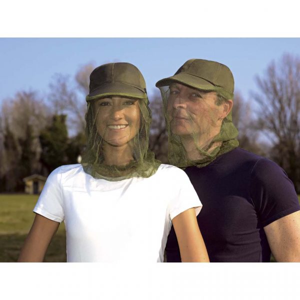 cappello con retina insetti