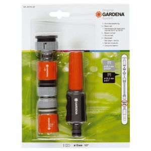 SET DI BASE GARDENA 8175-20 CON LANCIA REGISTRABILE COMPLETA DI RACCORDI E ATTACCO RAPIDO PER RUBINETTO -0
