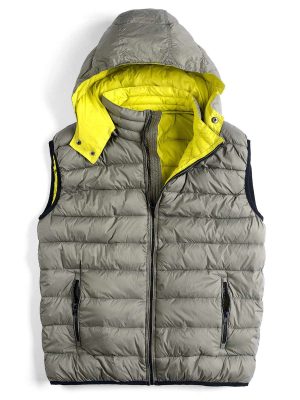 gilet grigio/senape