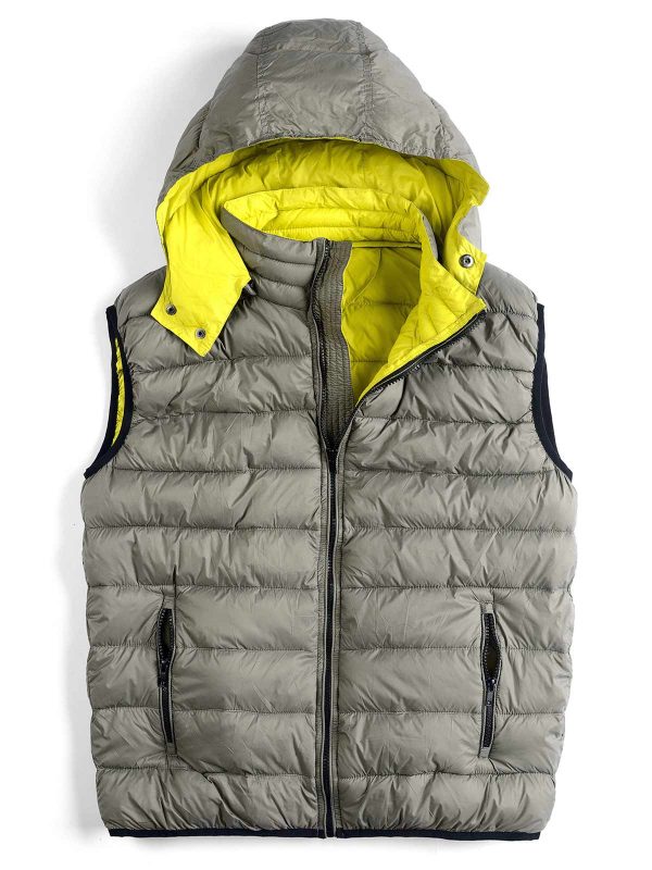 gilet grigio/senape