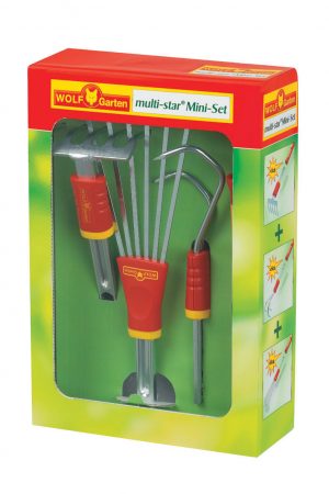 costituito da rastrellino, scopetta, estirpatore e manico piccolo multi-star®.