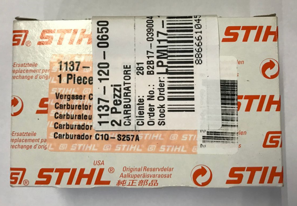 CARBURATORE ZAMA C1Q-S257A STIHL 11371200650-9062
