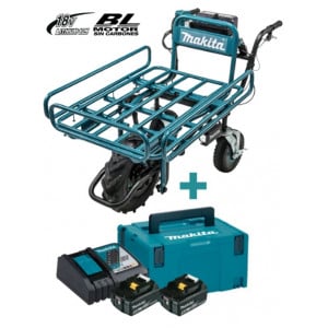 CARRIOLA A BATTERIA MAKITA DCU180Z CON TELAIO TUBOLARE + 2 BATTERIE E CARICABATTERIE COMPRESI-0