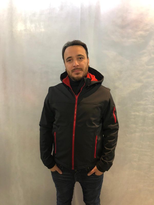 GIACCA FLOYD I0420N NERO/ROSSO-10141