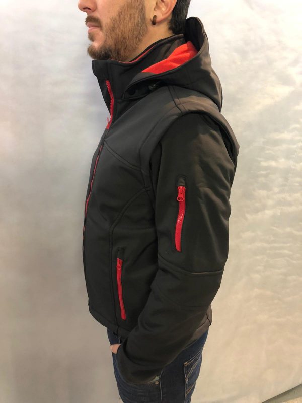 GIACCA FLOYD I0420N NERO/ROSSO-10142