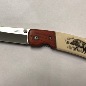 coltello con immagine cinghiale