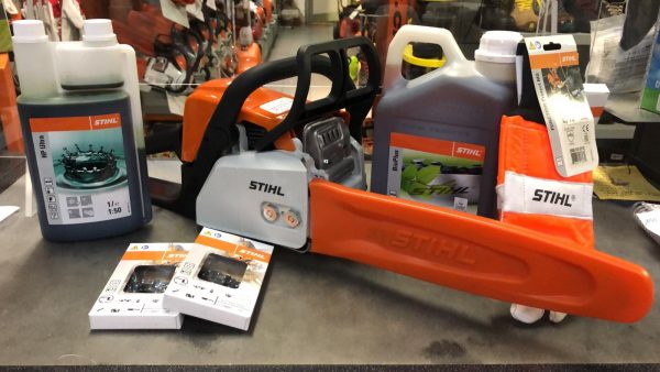 SUPER PROMO MOTOSEGA STIHL MS 170 + Olio + 2 catene + Guanti + Olio catena + Spedizione GRATIS-10057