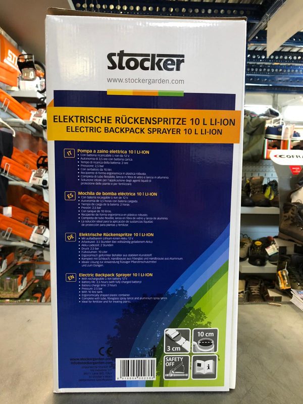 Pompa a zaino elettrica STOCKER 238 10l Li-Ion A BATTERIA-9872