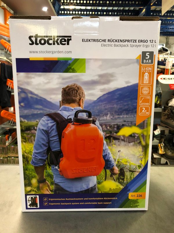 POMPA ZAINO ELETTRICA STOCKER 226 ERGO 12L LI-ION FPM A BATTERIA -9865