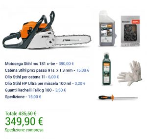 Motosega Stihl ms 181C-BE + Kit Accessori -0